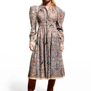 Floral Long-Sleeve Dress Ulla Johnson